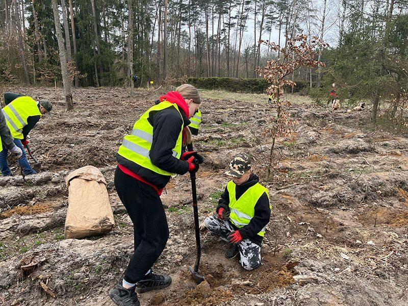 Volunteers planting in Poland